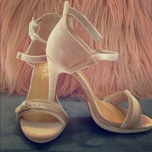 Strappy Velvet Heels